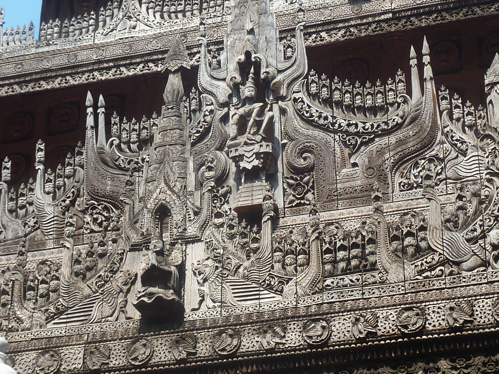 The wooden Shwenandaw monastery on Mandalay hill