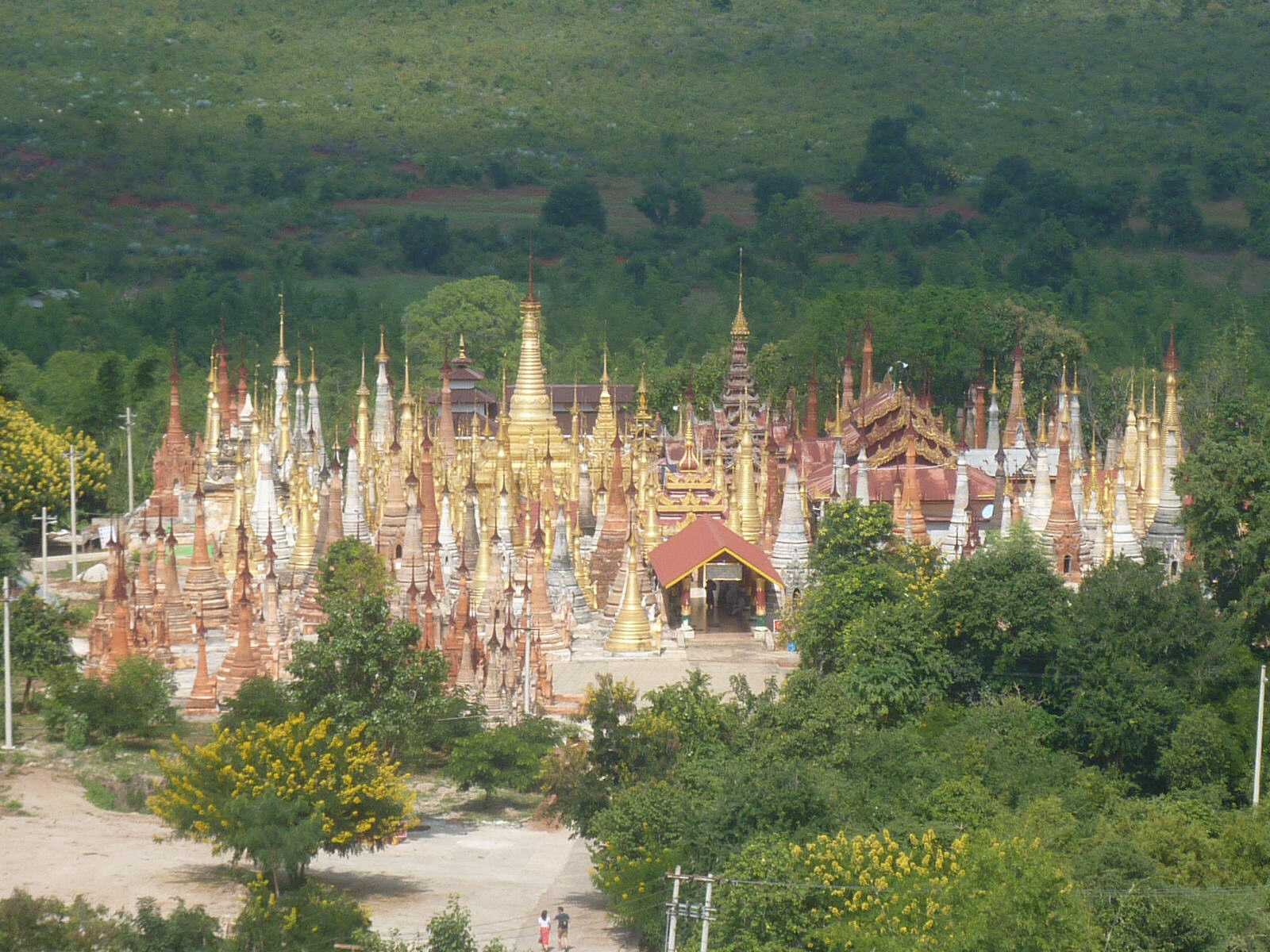 Inn Tein pagodas near Inle lake, Burma