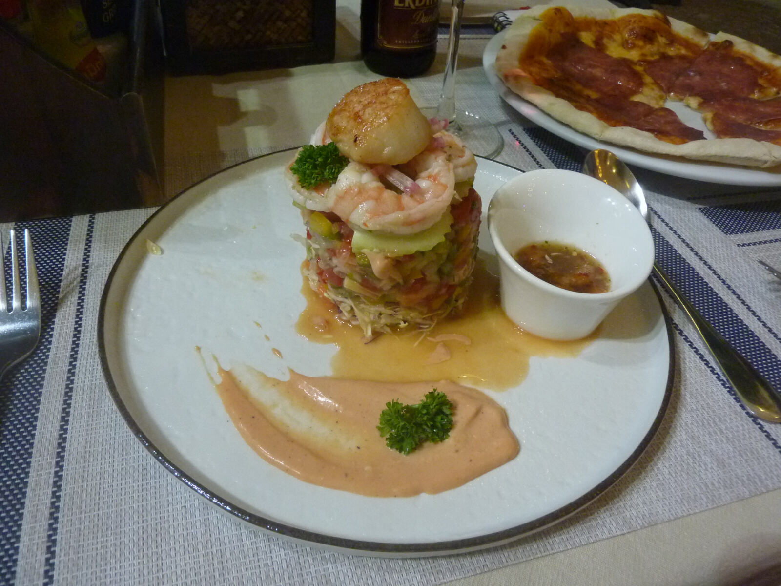 The seafood stack at the Tasting Room in Khao San road Bangkok