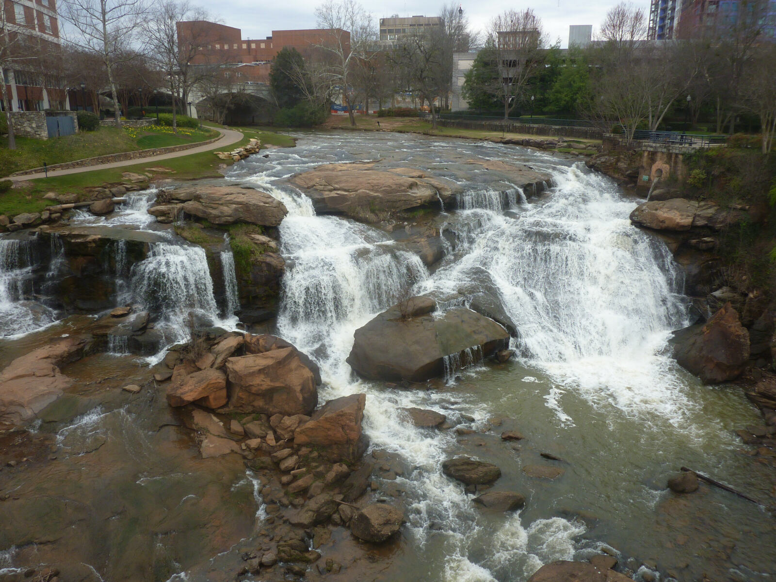 River and waterfall in Greenville, South Carolina