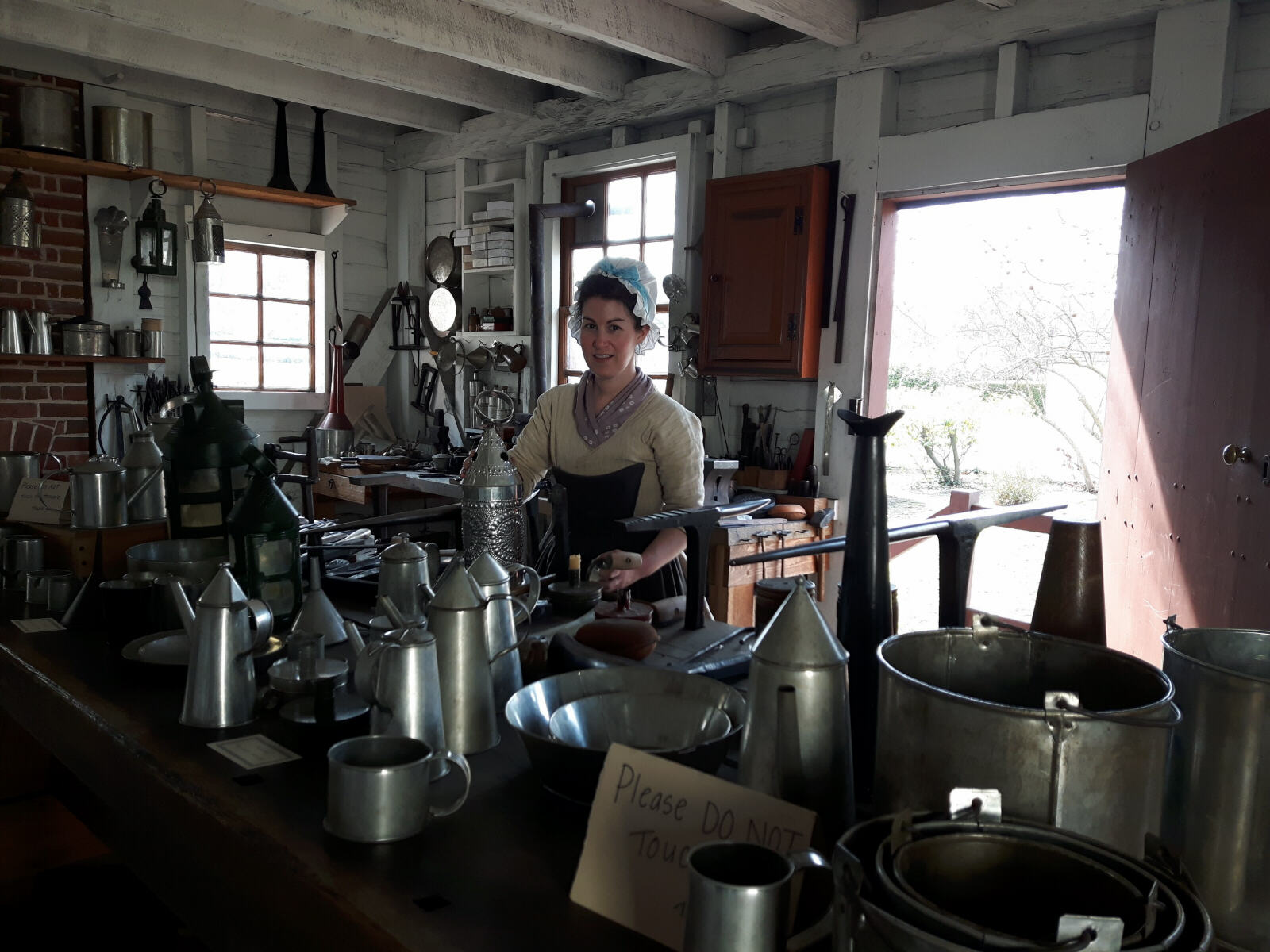 The tinmaker in Colonial Williamsburg, Virginia