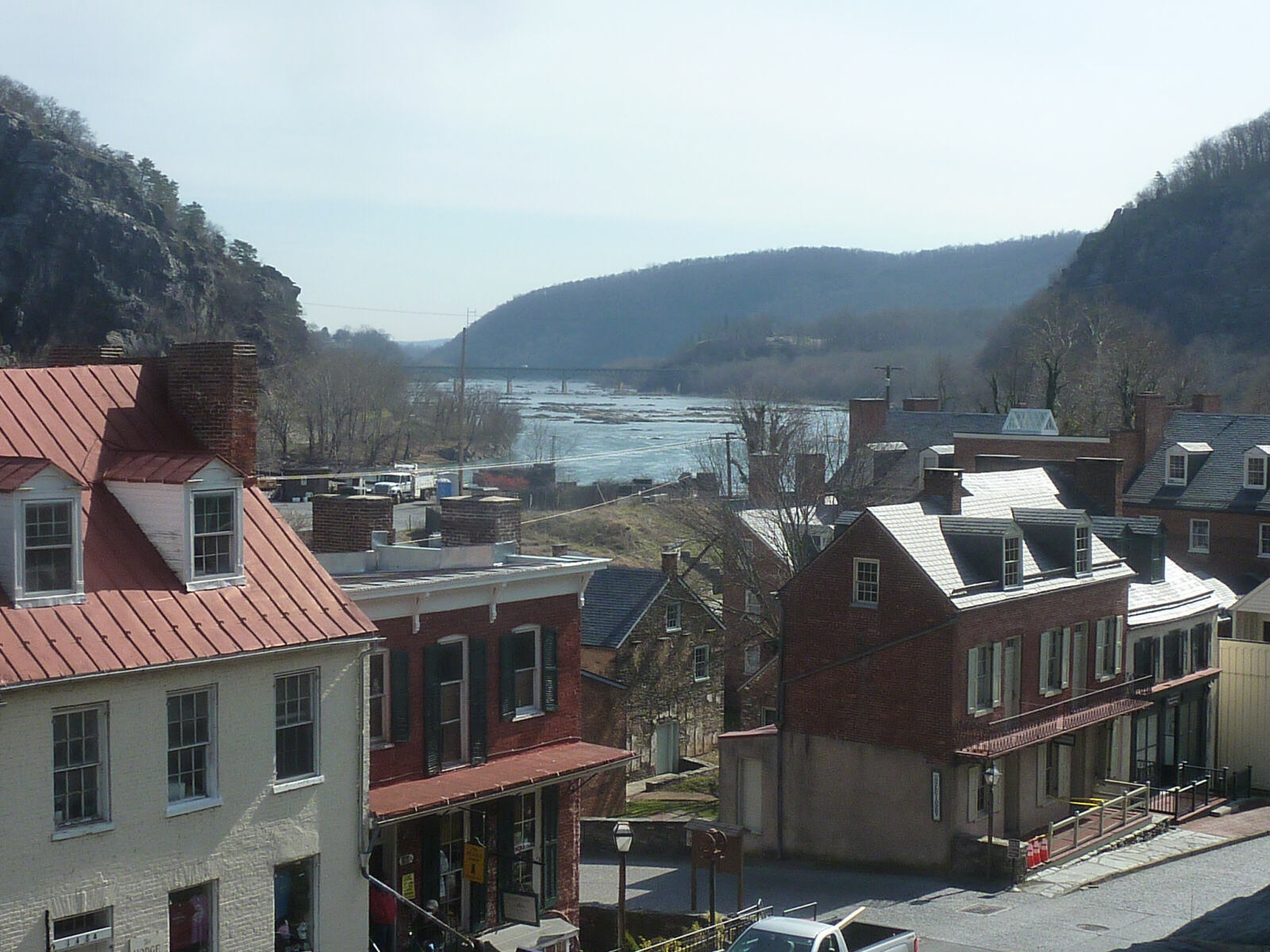 Harpers Ferry and the river from Church Street