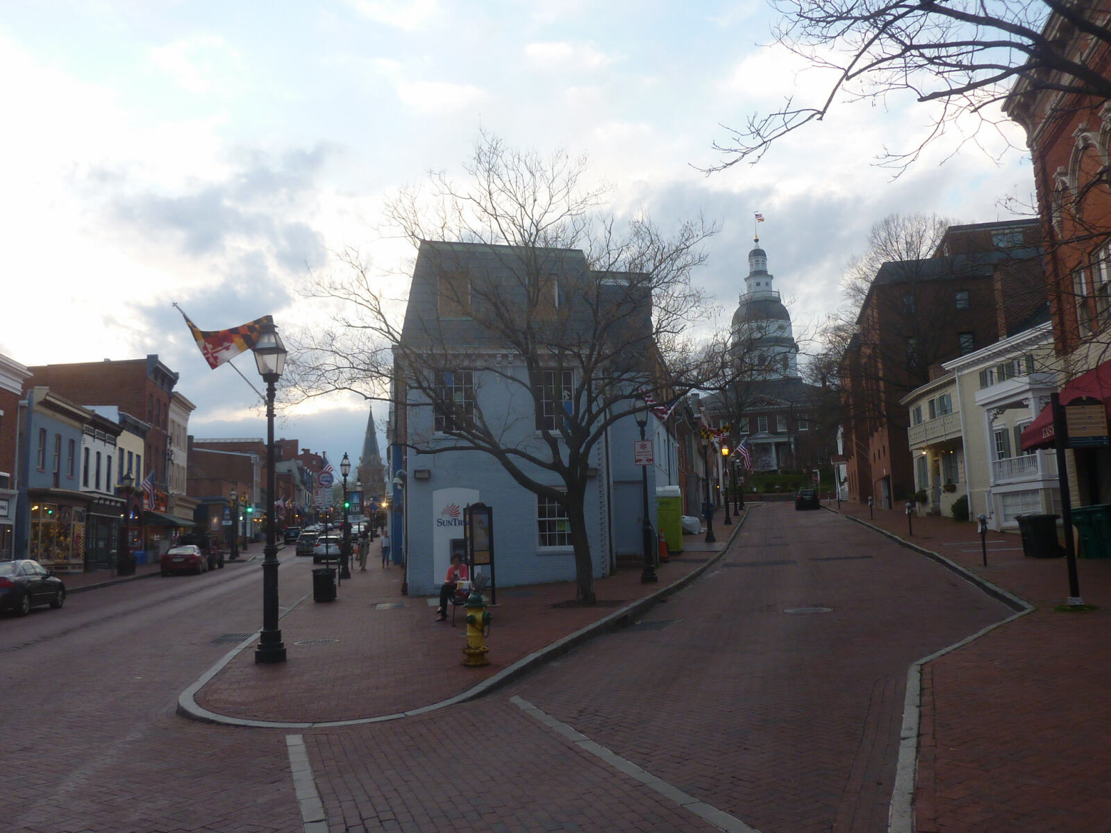 Main and Francis streets in Annapolis, Maryland