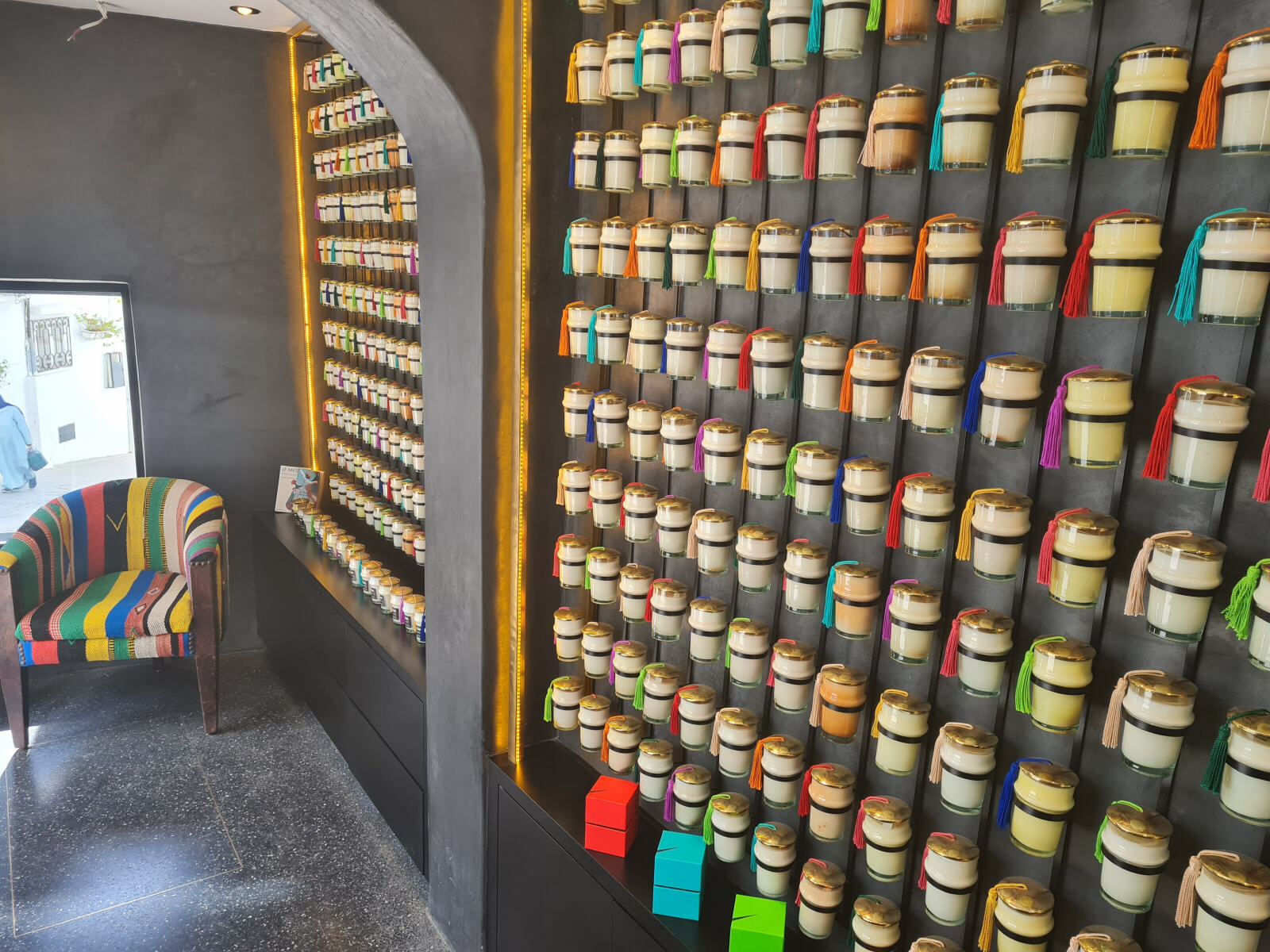 A candle shop in the medina in Tangier