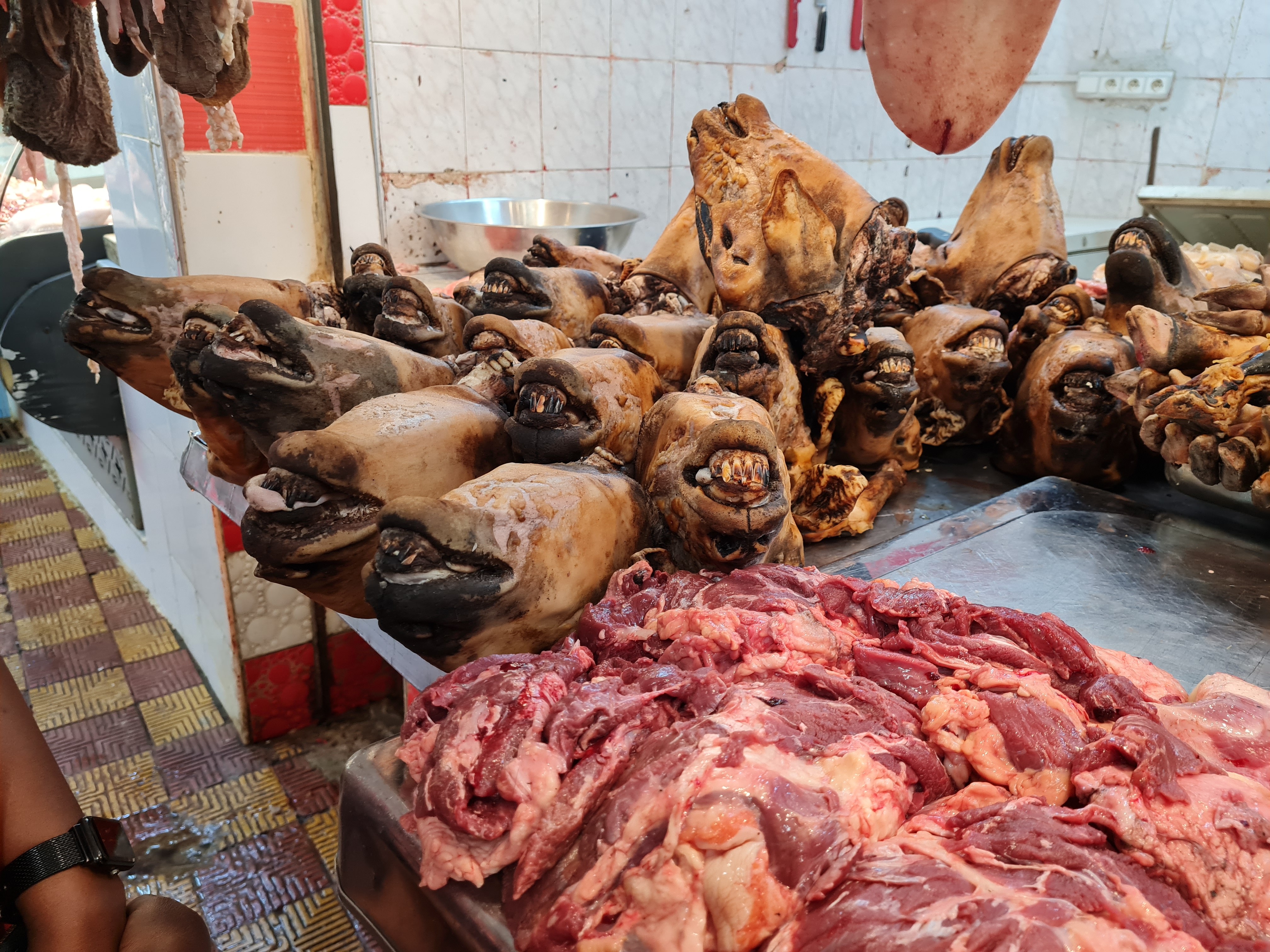 The meat market in the medina, Tangier