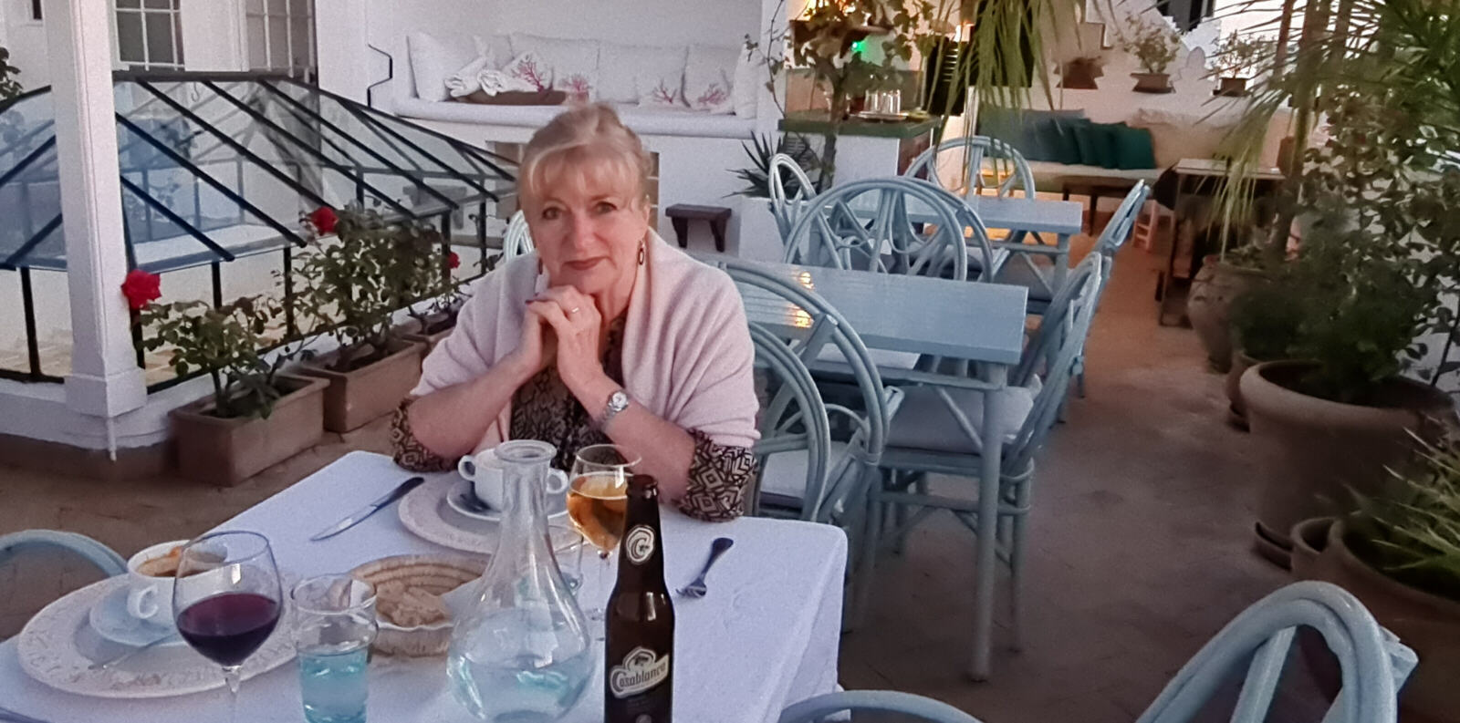 Dinner on the rooftop at La Tangerina in Tangier