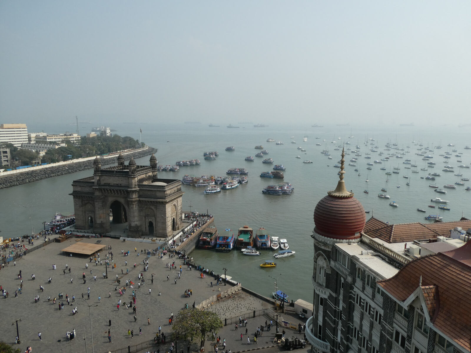 The Gateway of India from the Taj hotel, Bombay