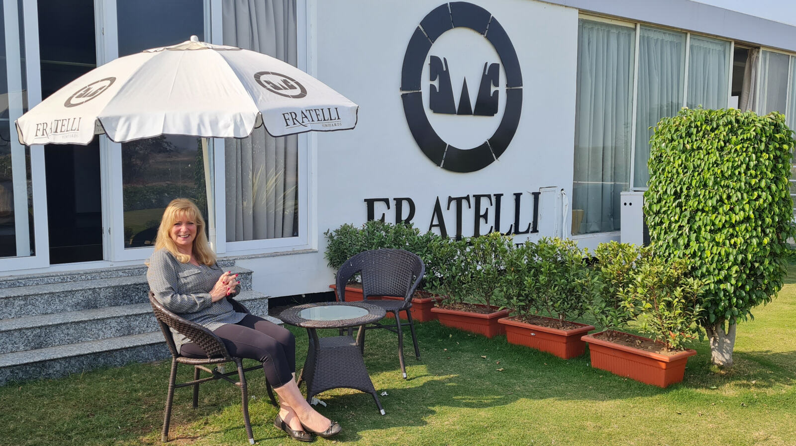 Outside our guest room at the Fratelli vineyard, India