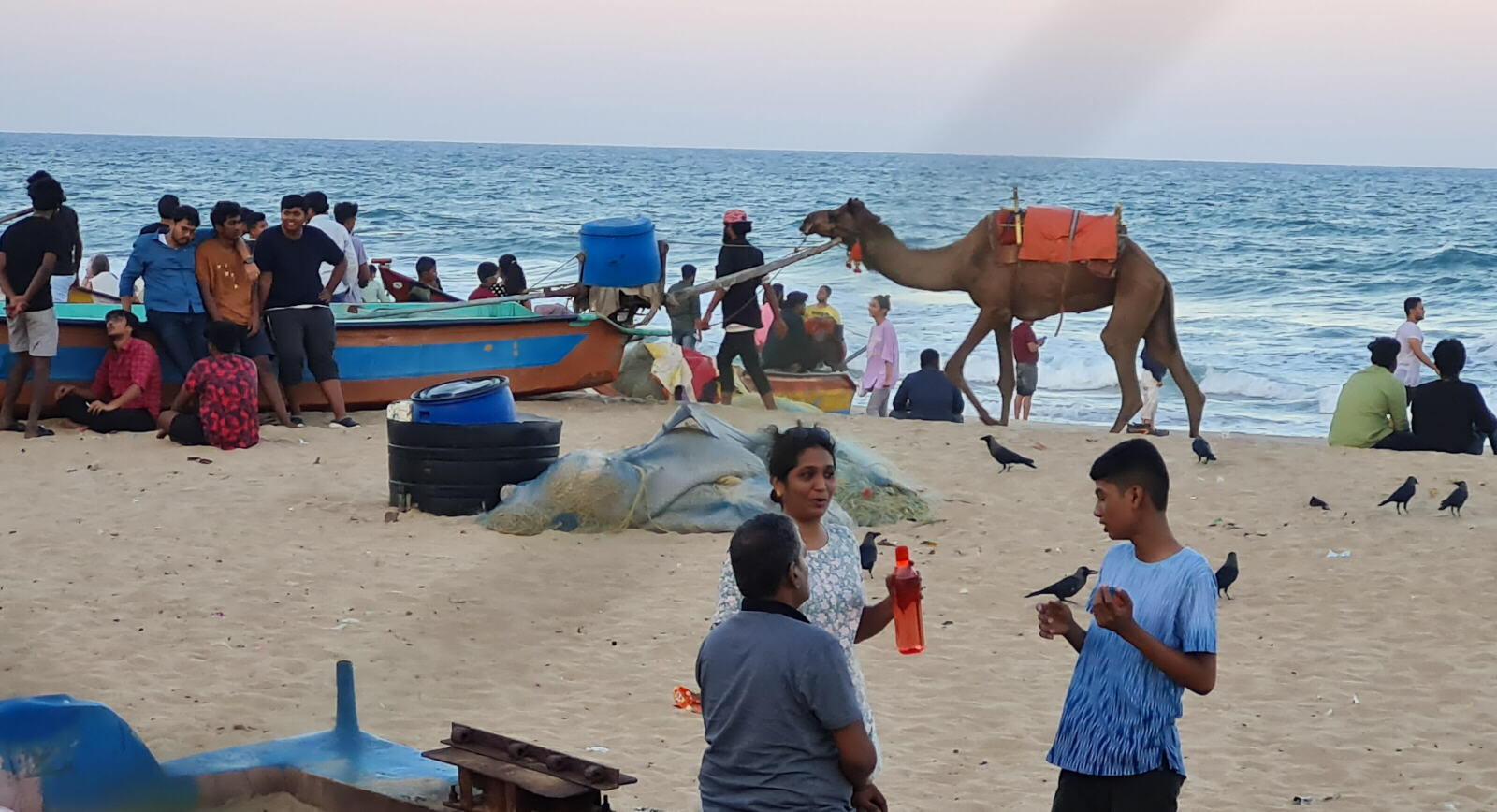 The beach at Mahabalipuram, Tamil Nadu, India