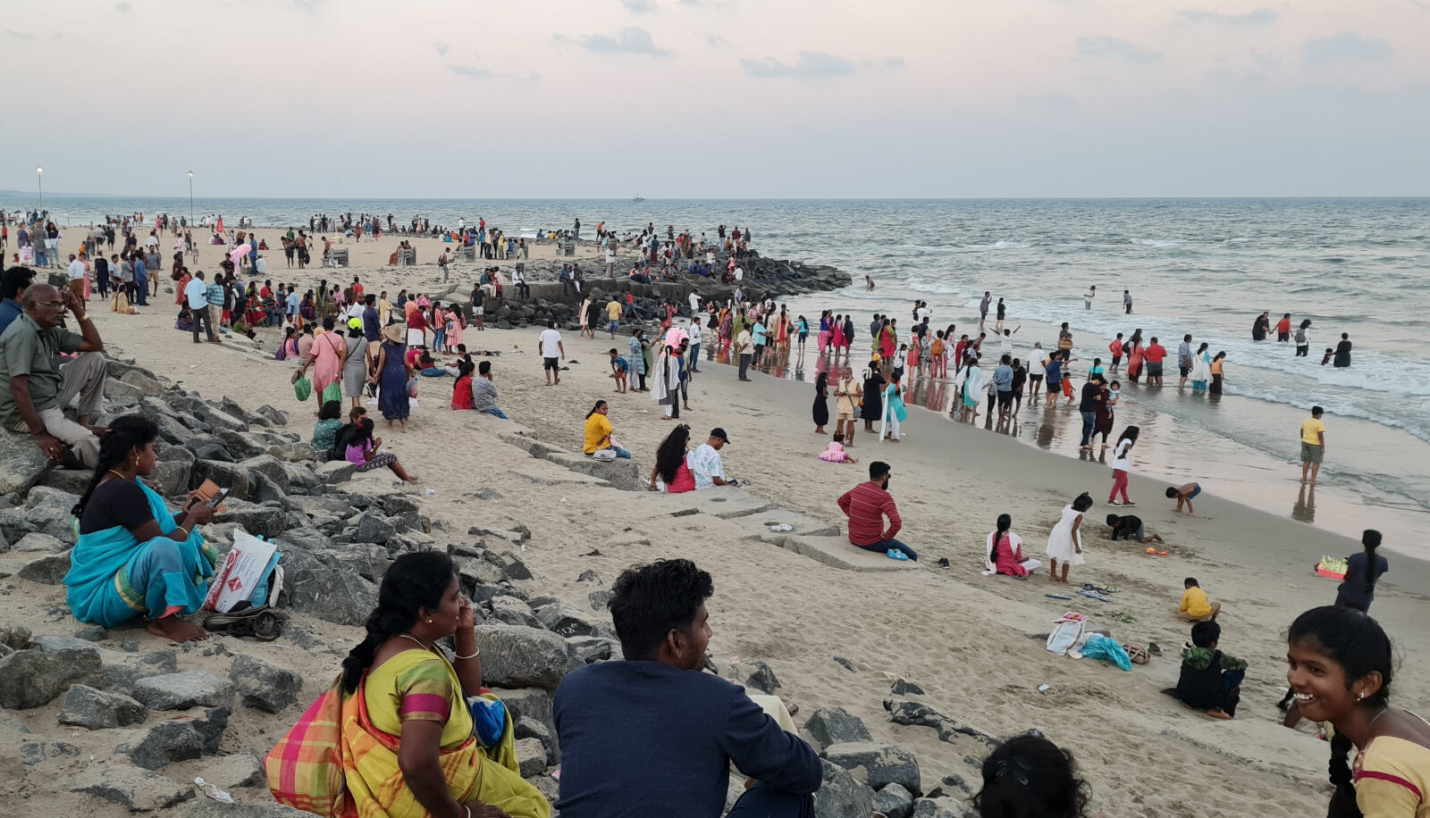 The beach at Pondicherry, India