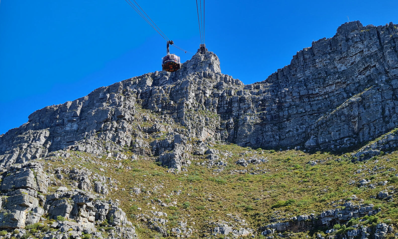 The cable car up Table Mountain, Cape Town