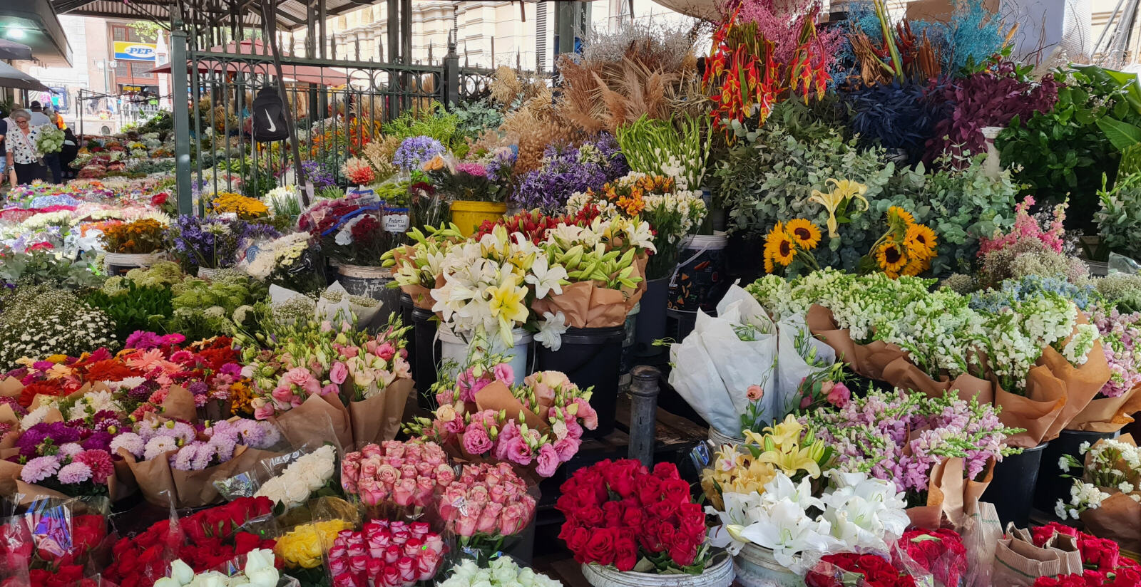 The flower market in Cape Town