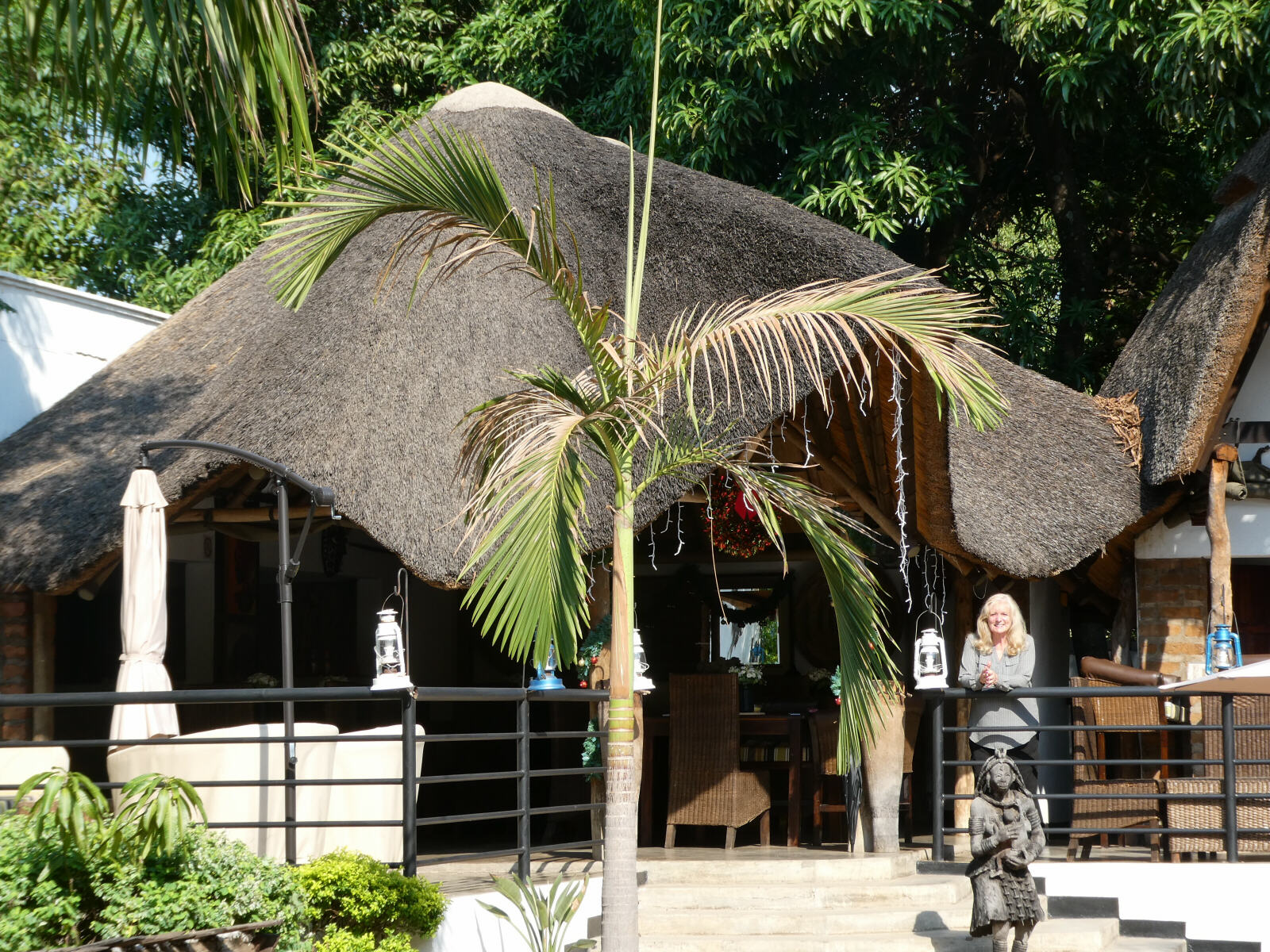 The restaurant at Ngoma Zanga lodge, Livingstone