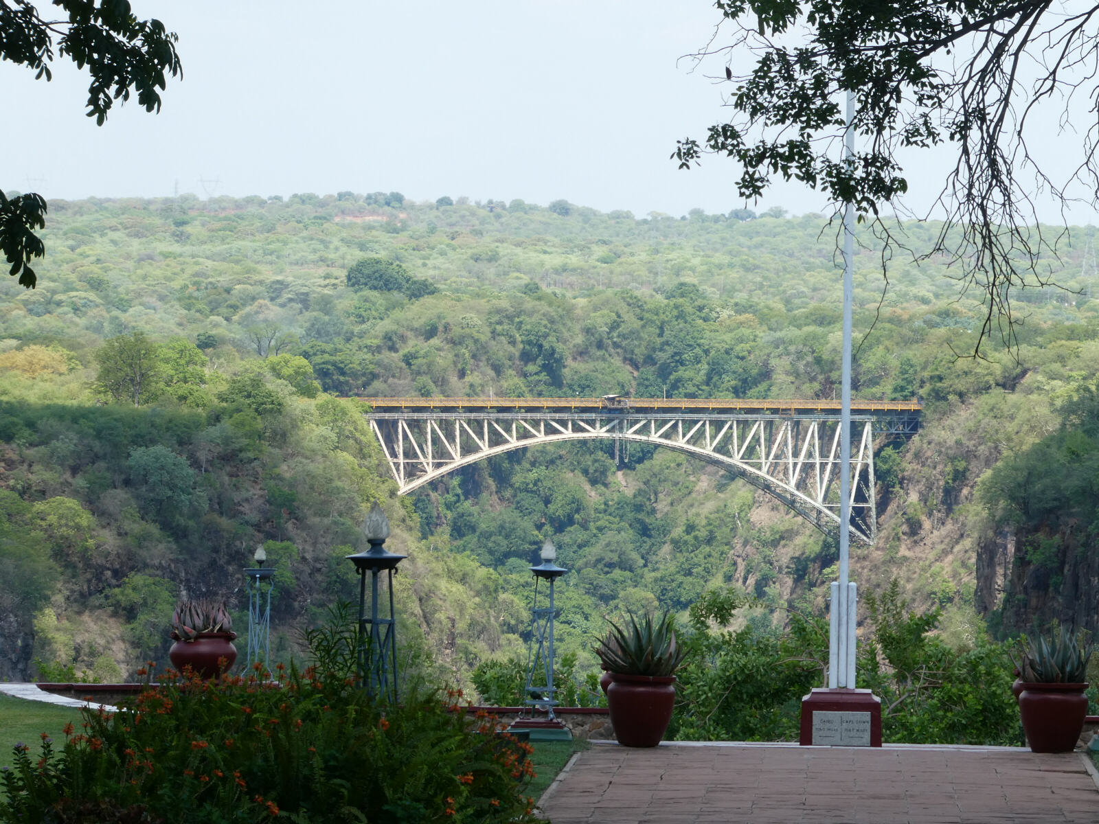 Bridge from the Victoria Falls hotel, Zimbabwe