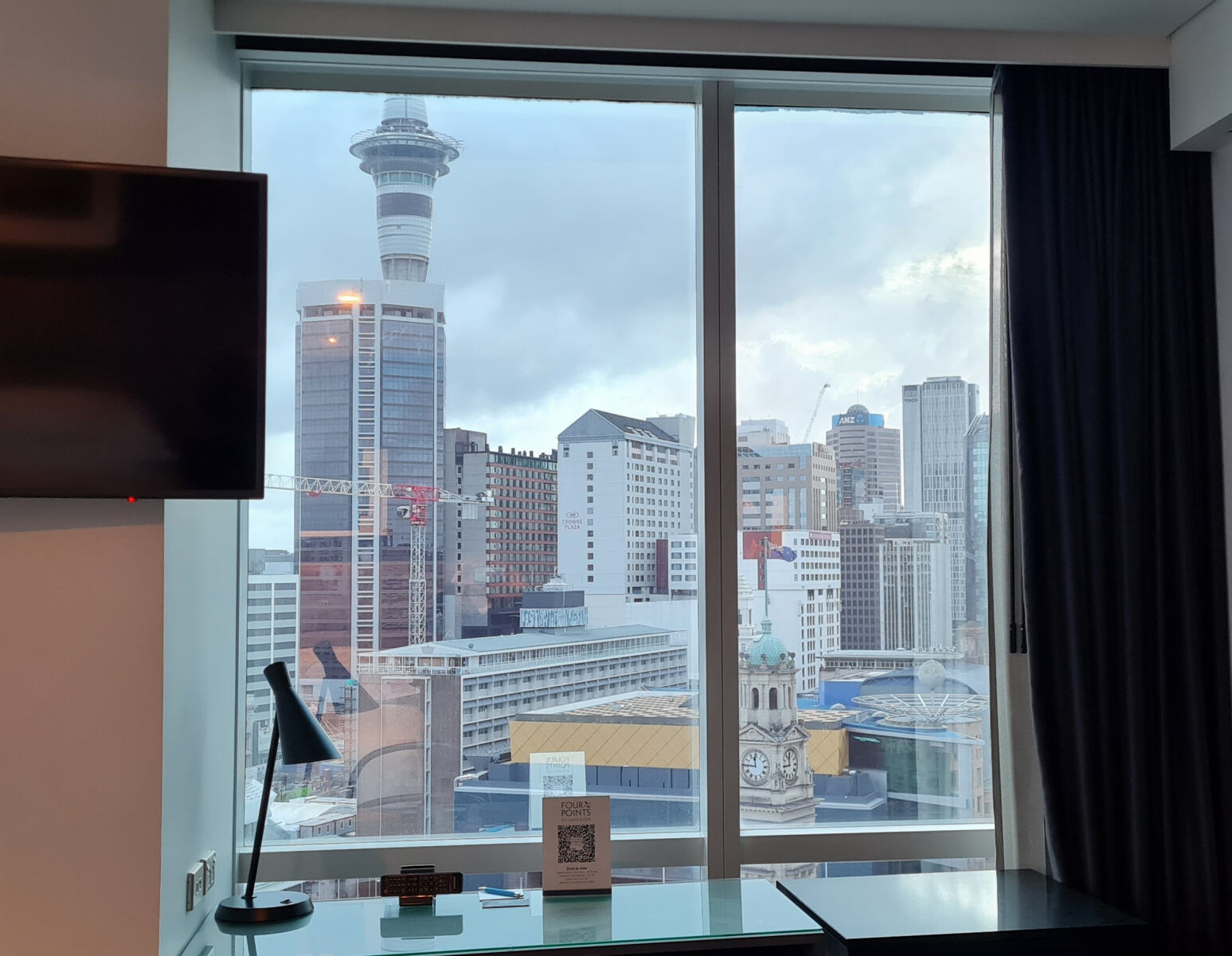 View from the Four Corners hotel in Auckland, New Zealand