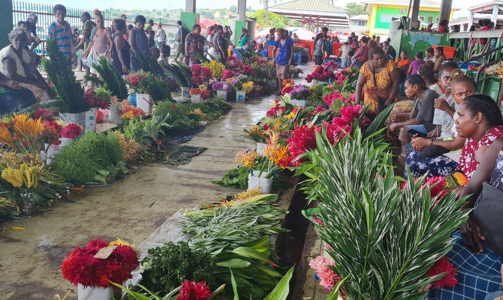 Flower market in Honiara, Solomon Islands