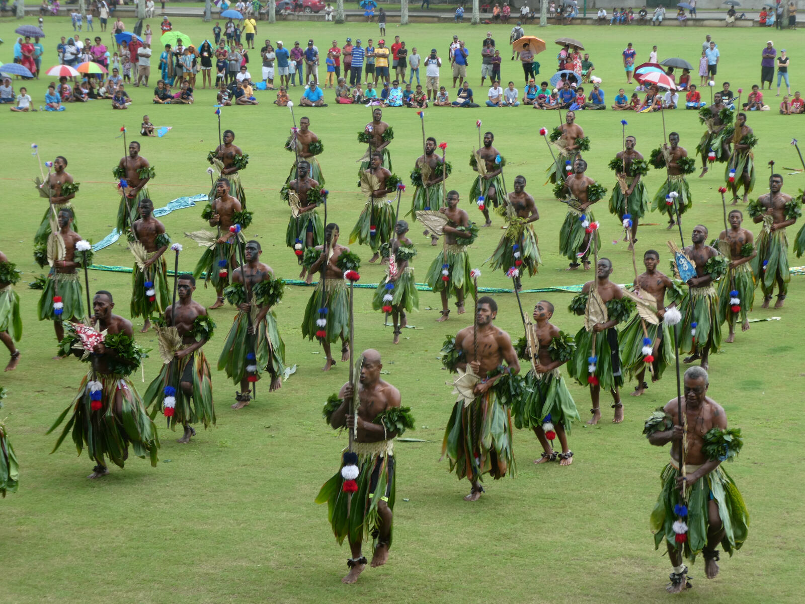 Tribal dancing at a celebration in Suva, Fiji