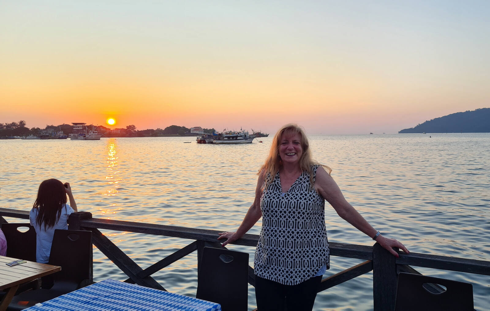 Sunset from the boardwalk at Kota Kinabalu, Saba, Borneo