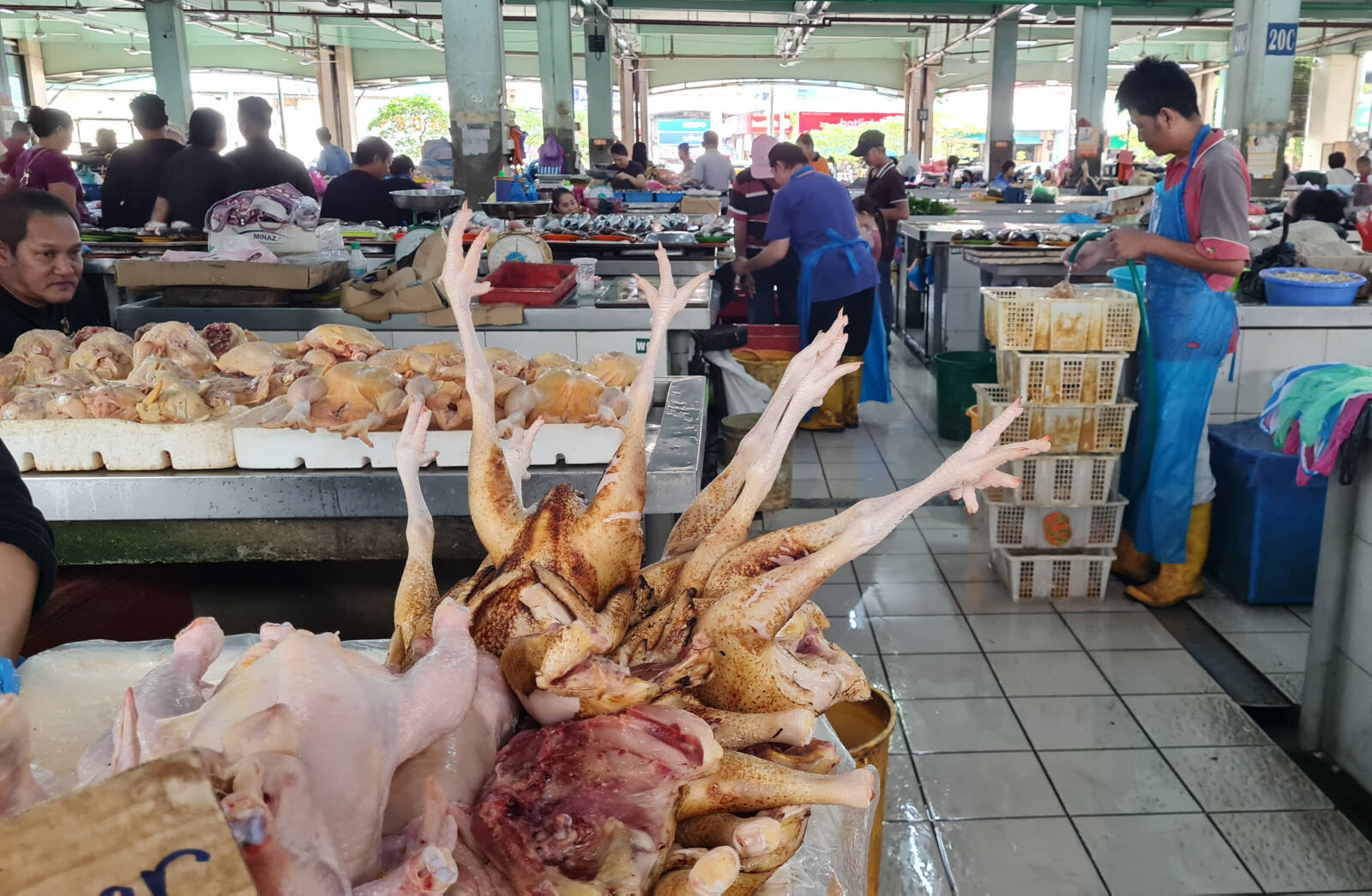 The market in Sibu, Sarawak, Borneo