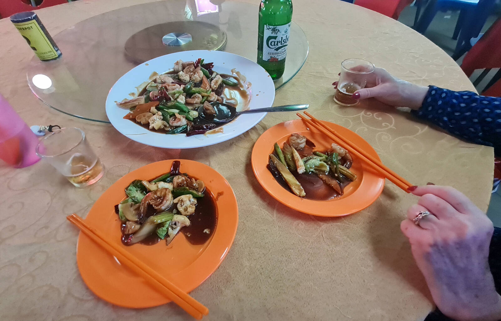 Seafood in Top Spot food court in Kuching, Sarawak