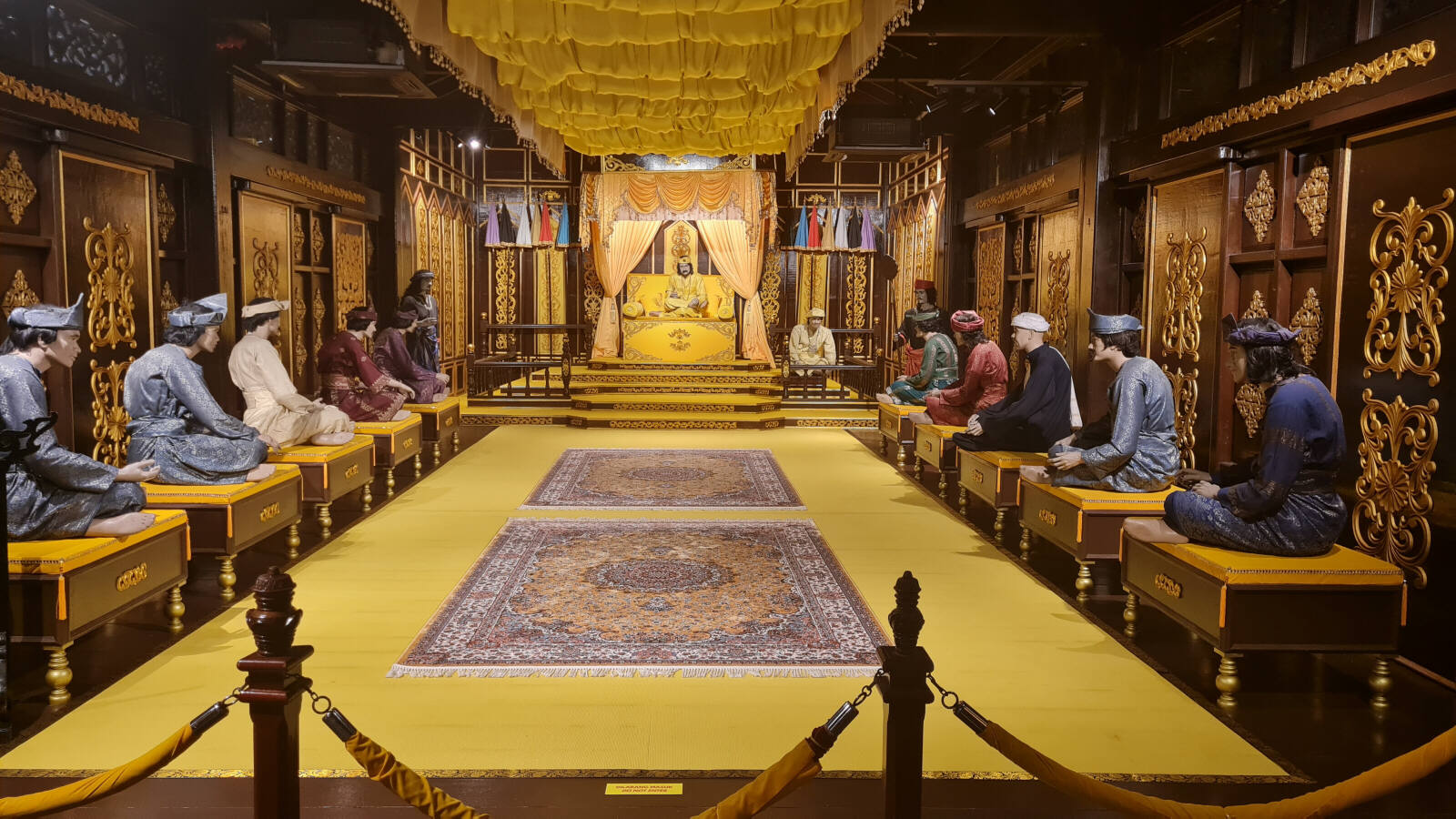 The royal audience hall in the Sultanate Palace museum in Malacca, Malaysia