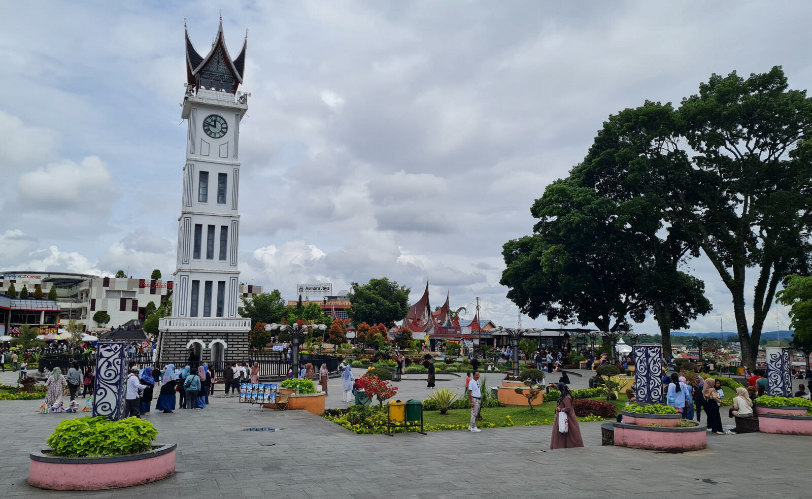 The clock tower in the main square in Bukittinggi, Sumatra