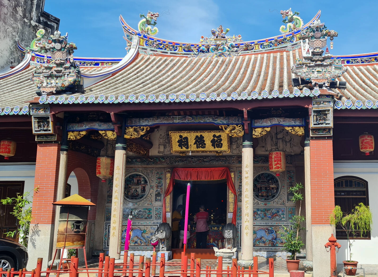 A Chinese temple in Little India district of Georgetown, Penang