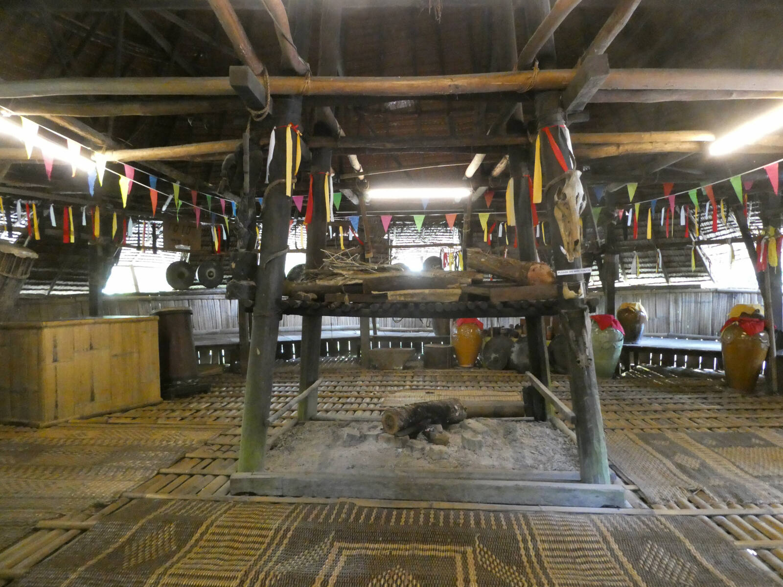 Inside a house in the Sarawak Cultural Village near Kuching