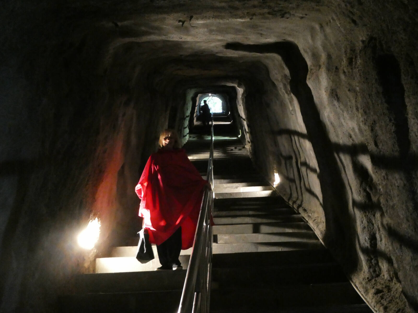 In the wartime Japanese tunnels in Bukittinggi, Indonesia