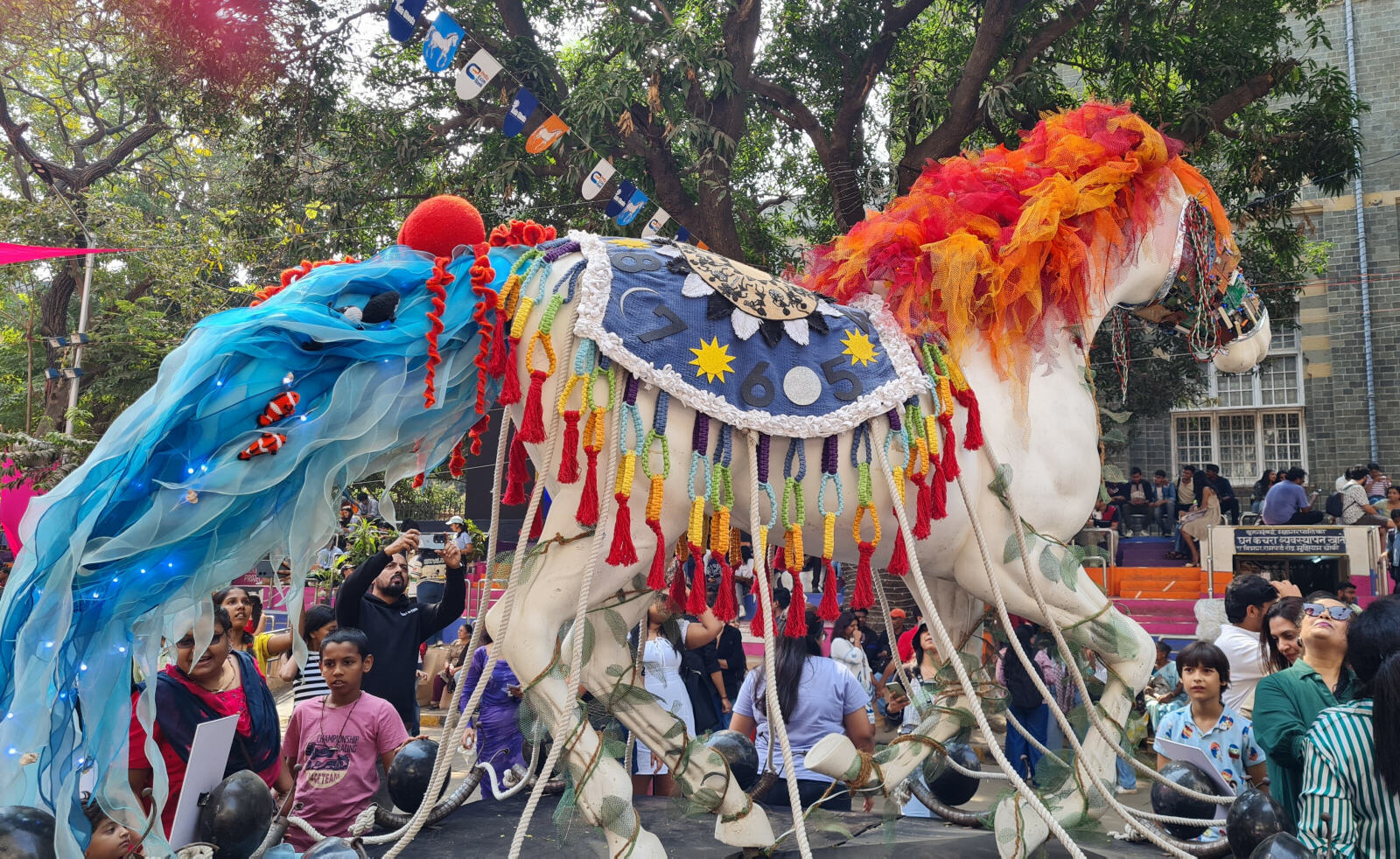 Statue of a horse in the Kala Ghoda (black horse) arts and crafts festival in Mumbai Statue of a horse in the Kala Ghoda (black horse) arts and crafts festival in Mumbai