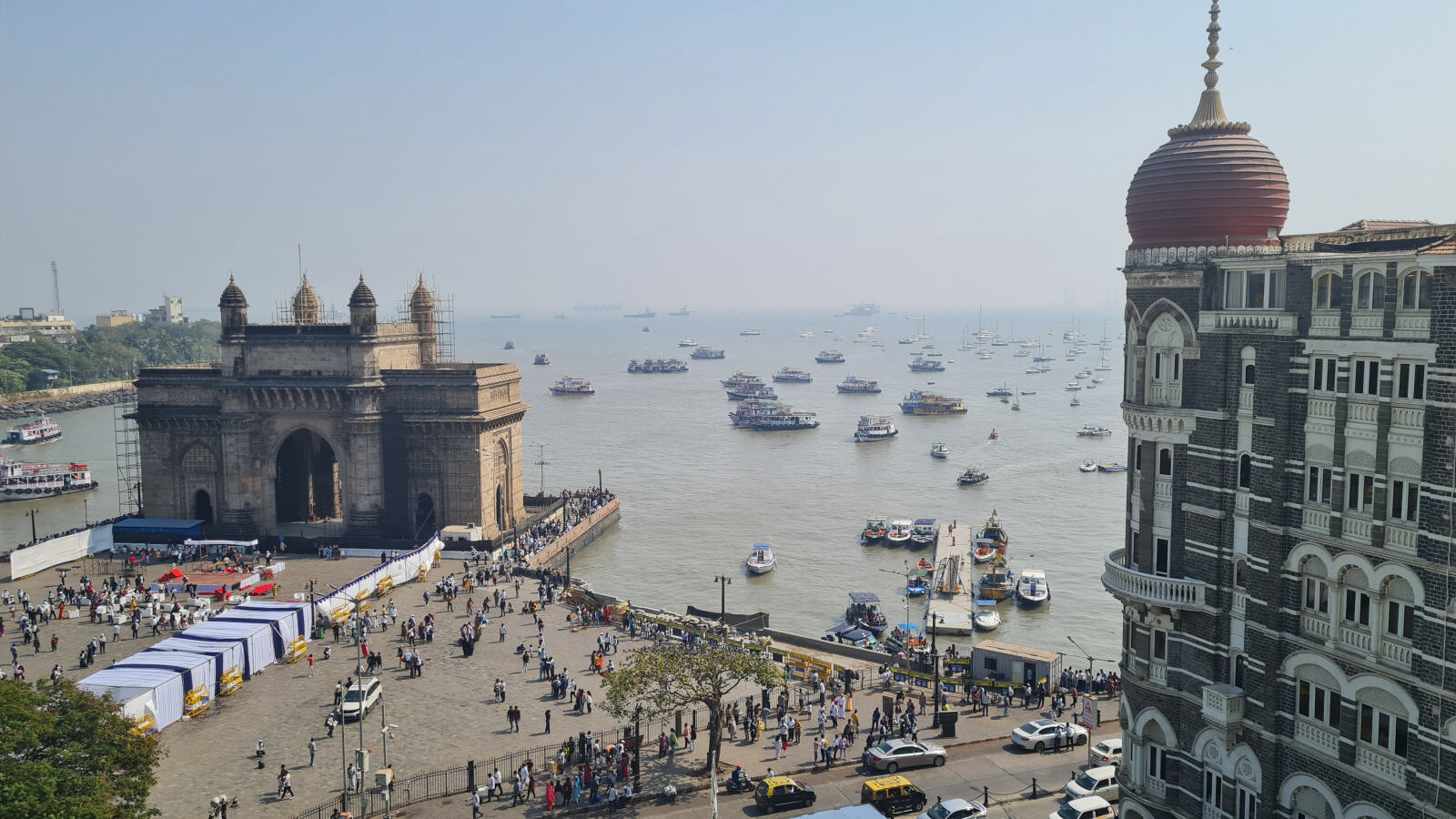 Gateway of India from the Taj Tower in Mumbai Gateway of India from the Taj Tower in Mumbai