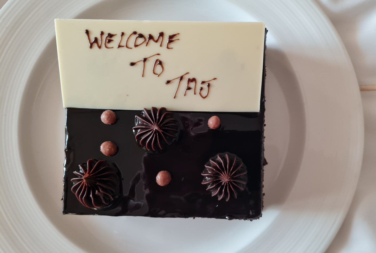 Welcome to the Taj hotel chocolate cake Welcome to the Taj hotel chocolate cake