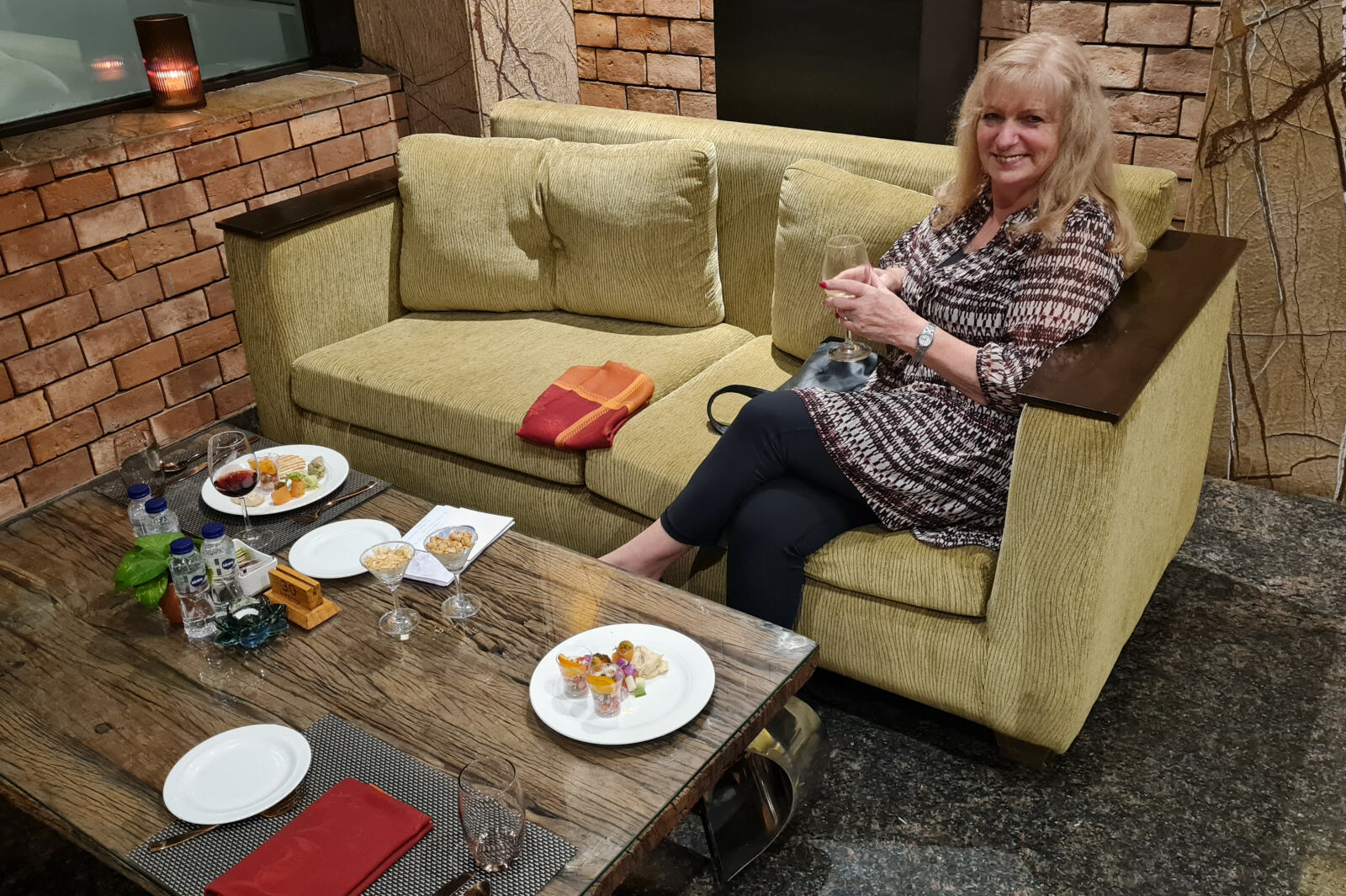 In the lounge at the Great Eastern hotel in Calcutta, India In the lounge at the Great Eastern hotel in Calcutta, India