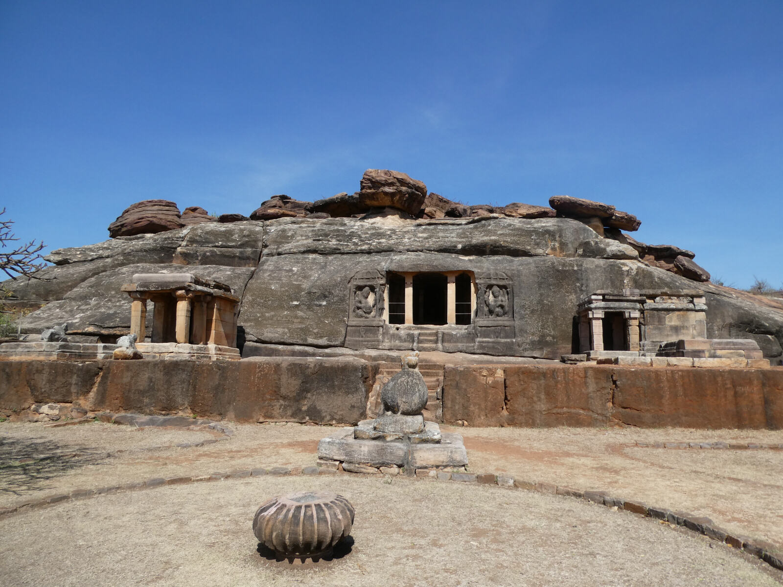 Rock-cut temples at Aihole, India Rock-cut temples at Aihole, India