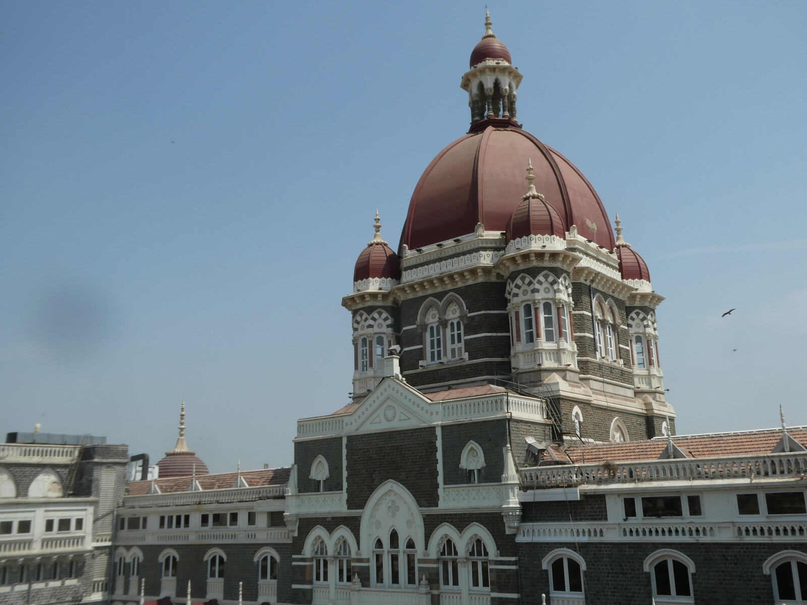 View of the tower and cupola of the Taj Palace hotel, Mumbai View of the tower and cupola of the Taj Palace hotel, Mumbai