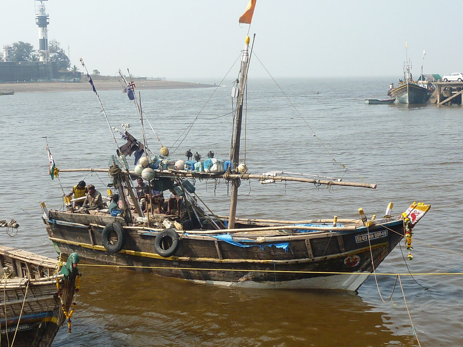 Fishing boats at Daman, India in 2014