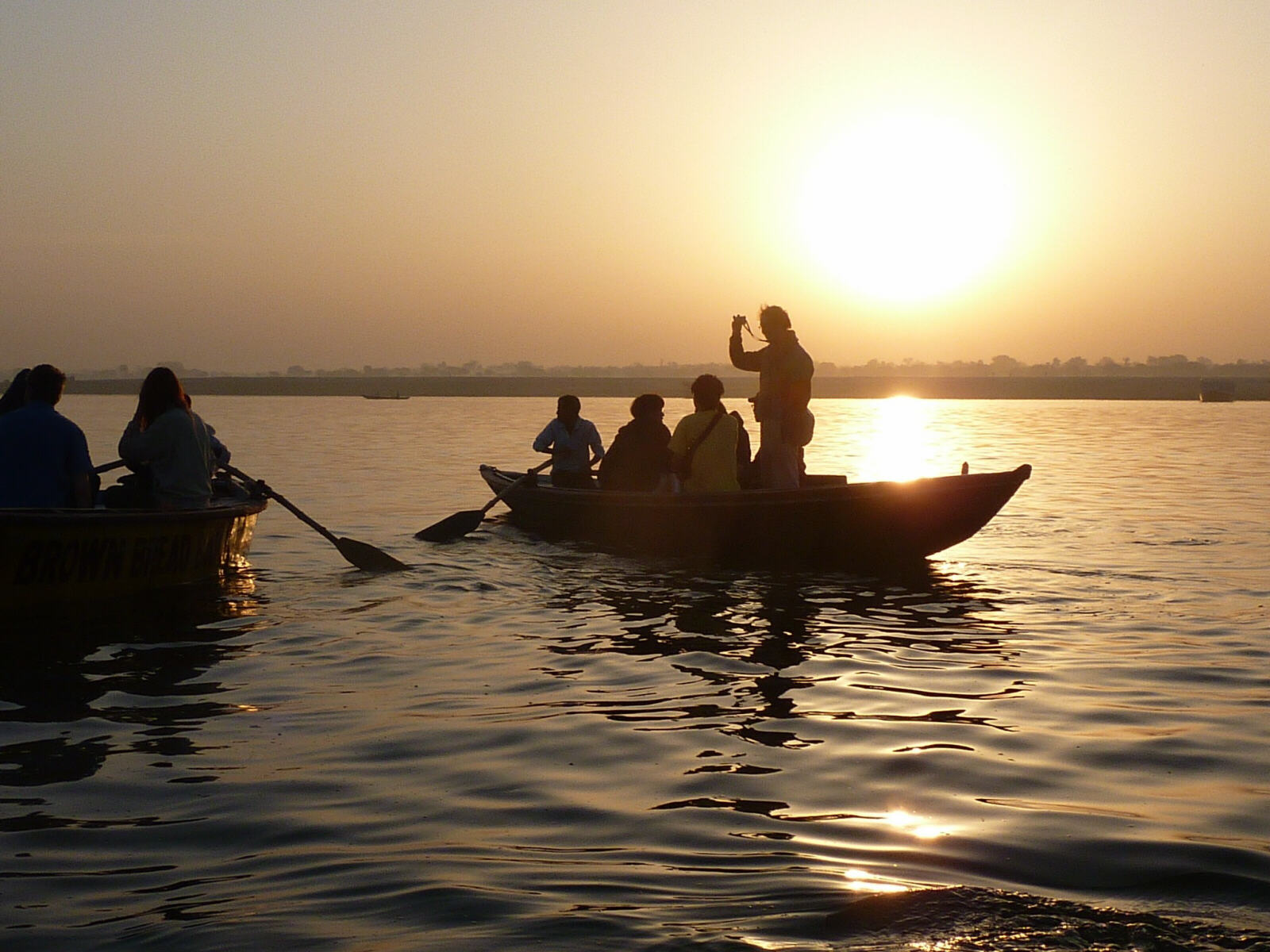 Sunrise on the Ganges at Varanasi, India in 2014