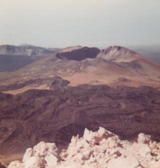 The cone of Pico Viejo from Mount Teidi, Tenerife in 1977