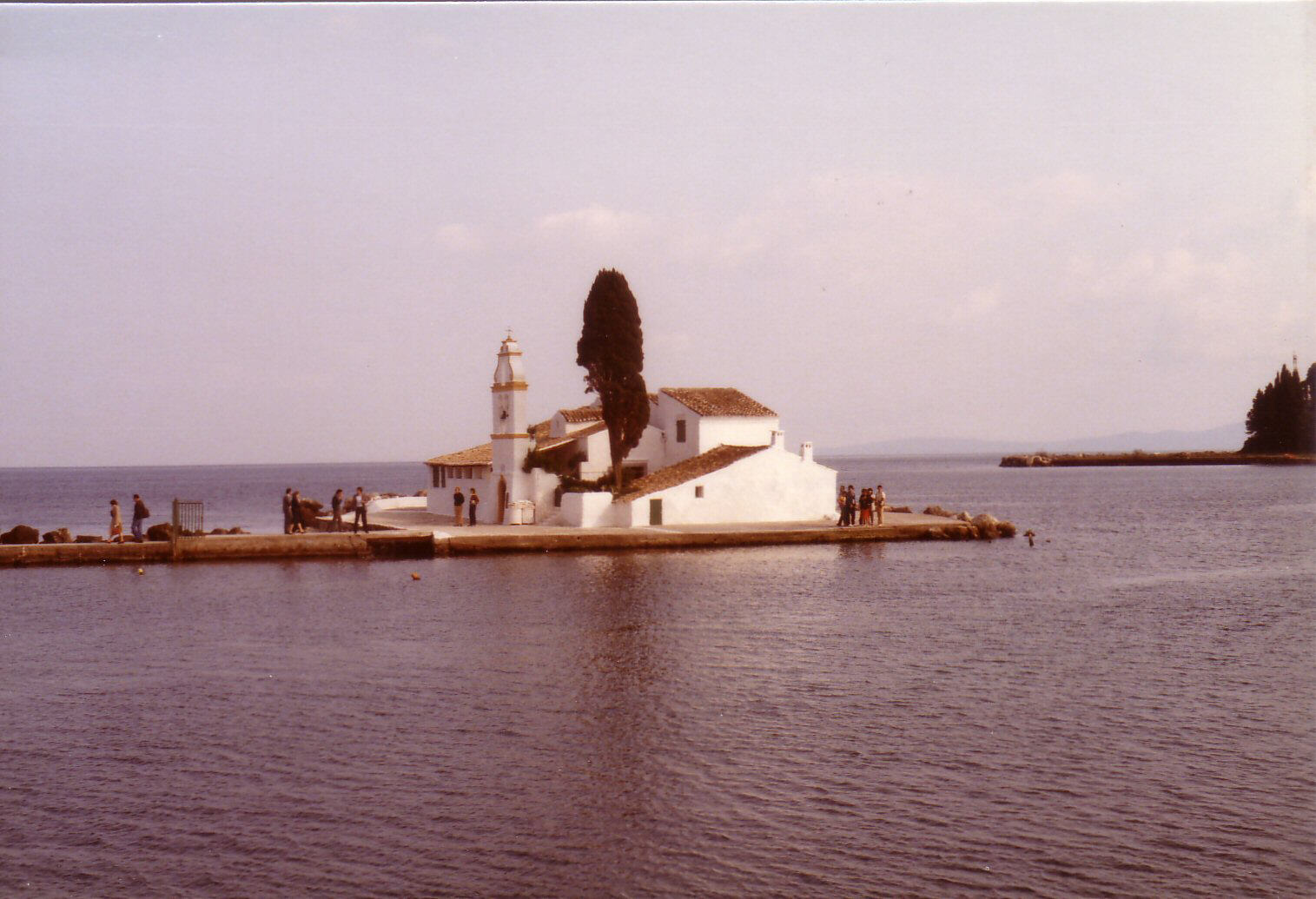 Vlacherna Monastery at Kanoni in Corfu in 1984