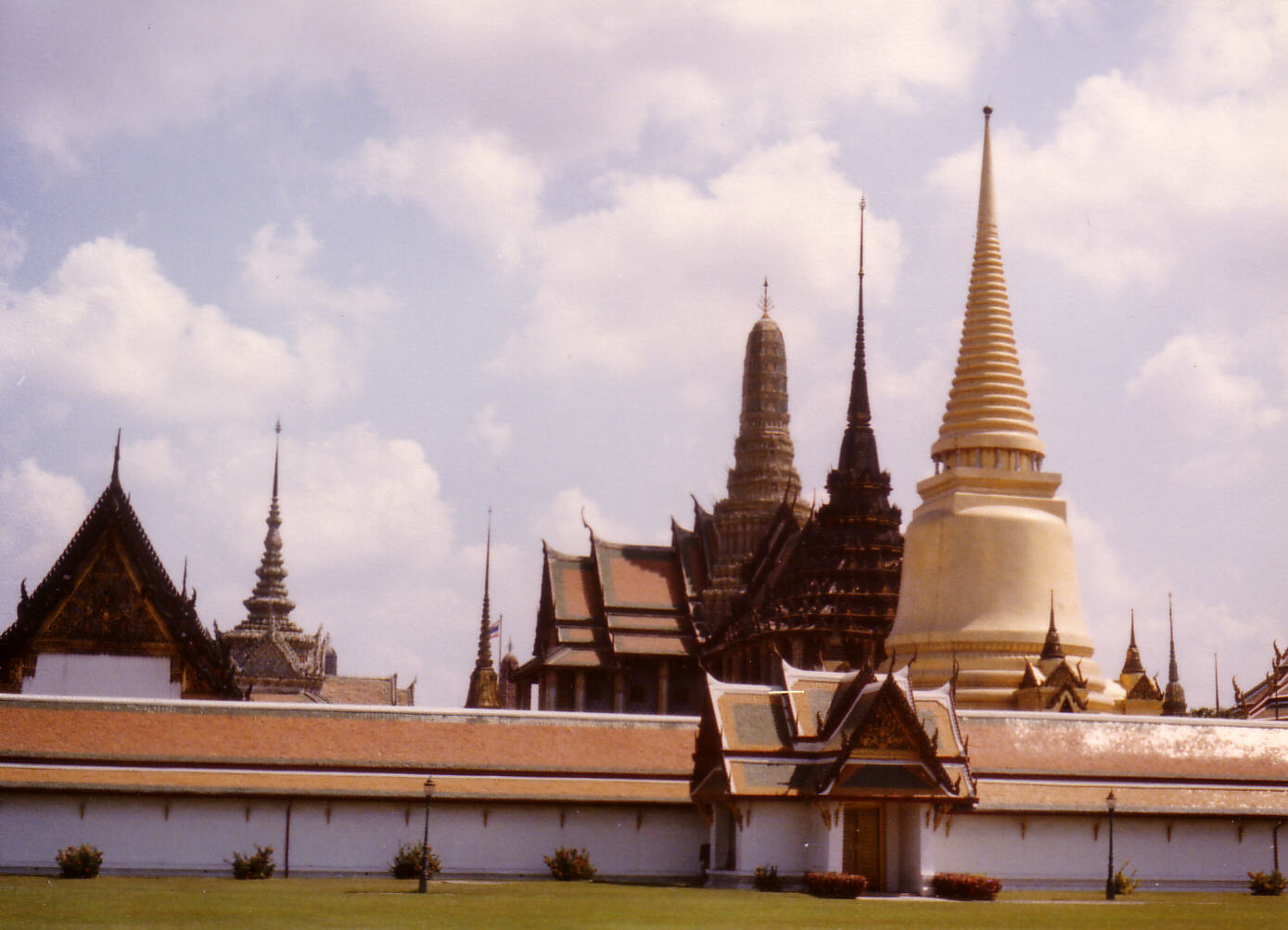 The temple of the Emerald Buddha in Bangkok in 1980