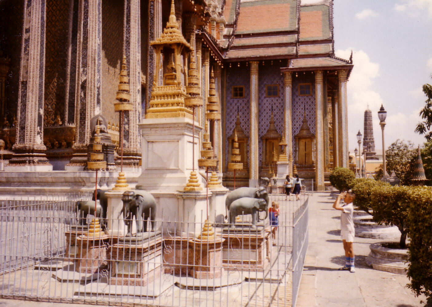 The temple of the Emerald Buddha in Bangkok in 1980