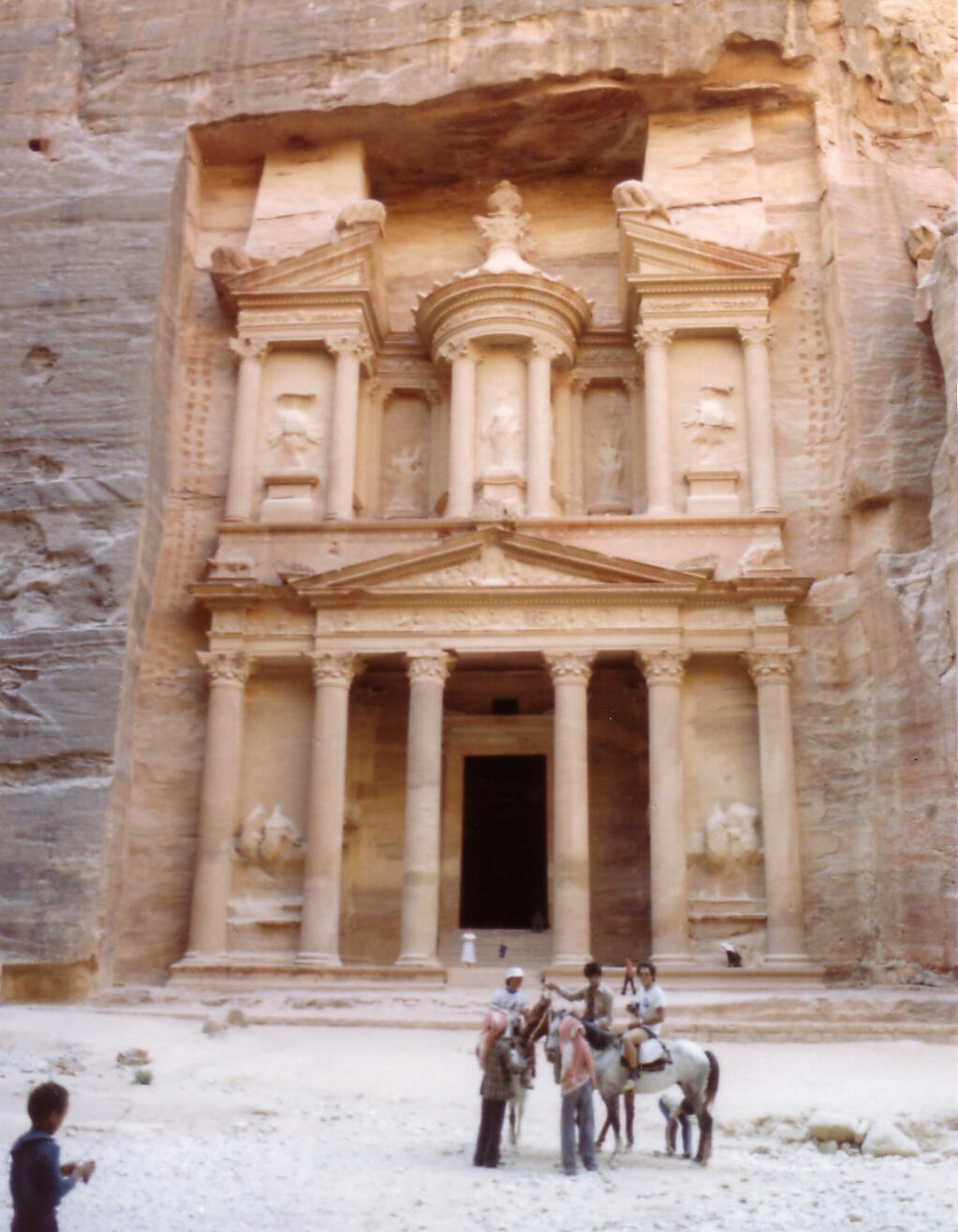 The Treasury at Petra in Jordan in 1981