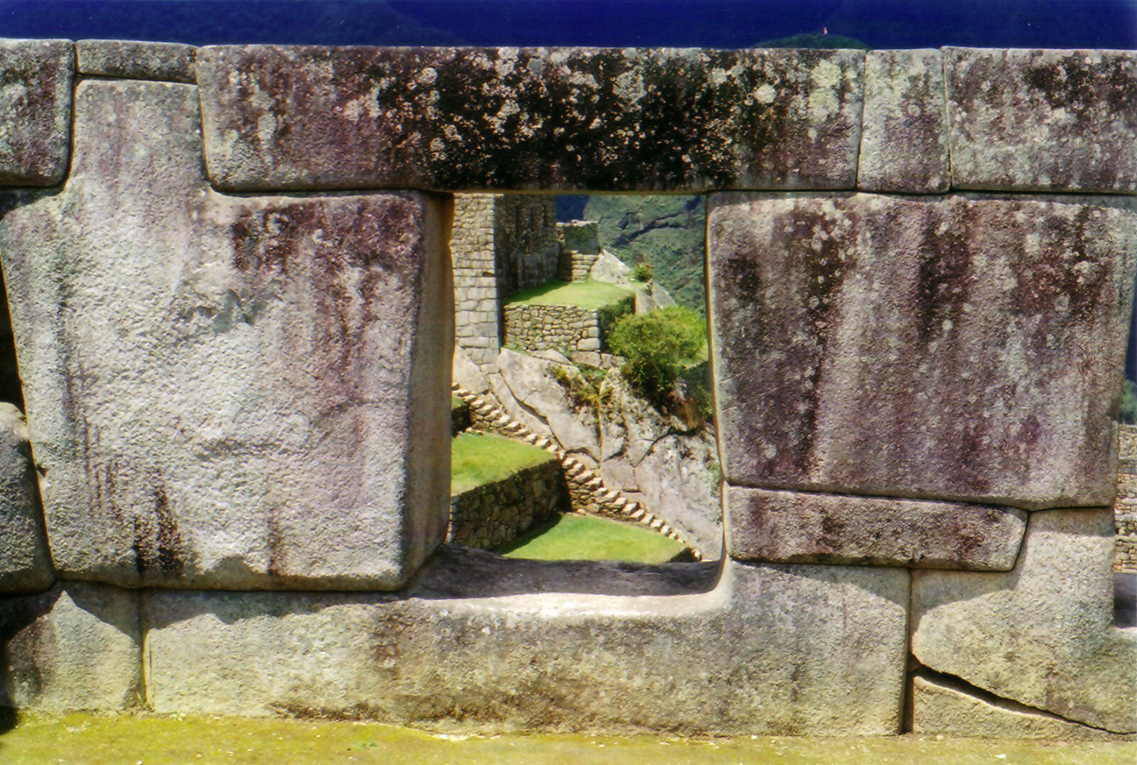 Temple Plaza at Machu Picchu in Peru in 2003