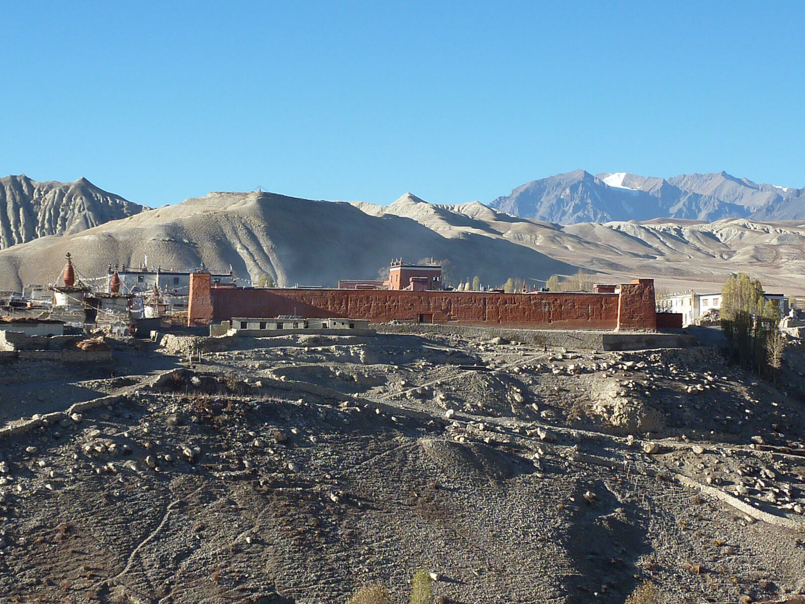 The medieval walled town of Lo Manthang in Nepal in 2012