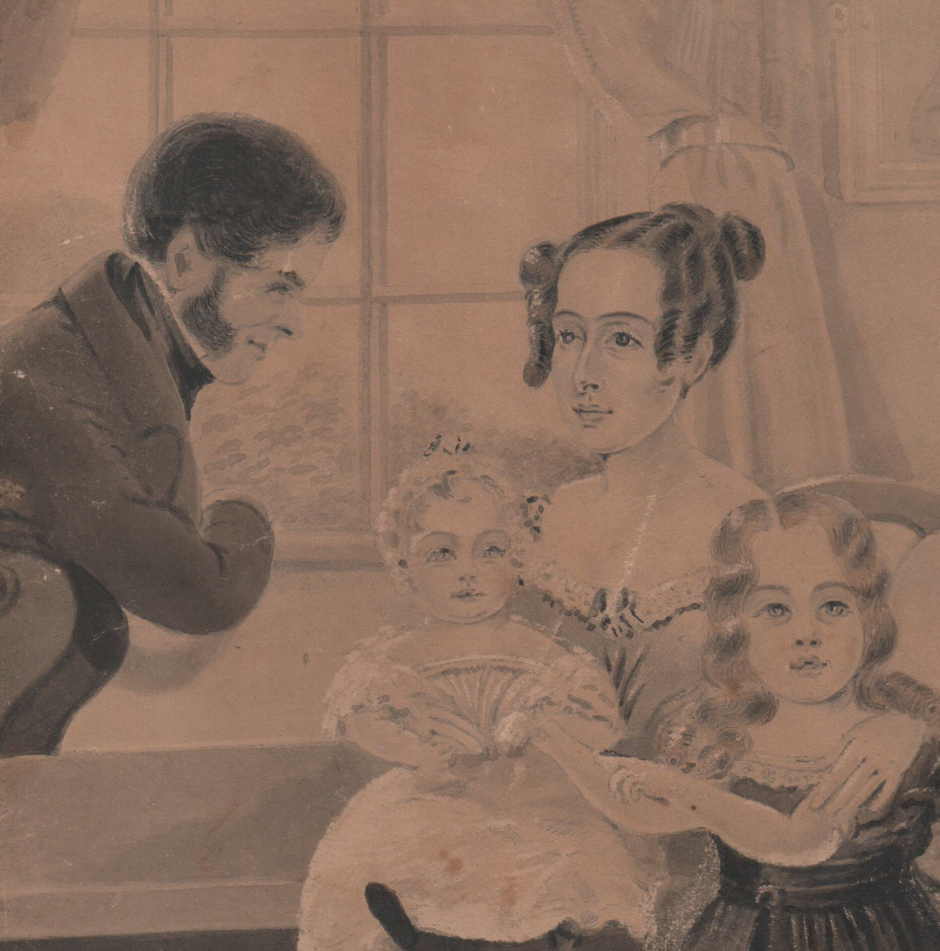 Portrait of James Cahilll and his family