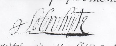 Solomon Whyte's signature on a deed in 1717