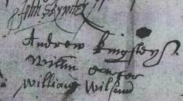 Signature of William Carter in 1623